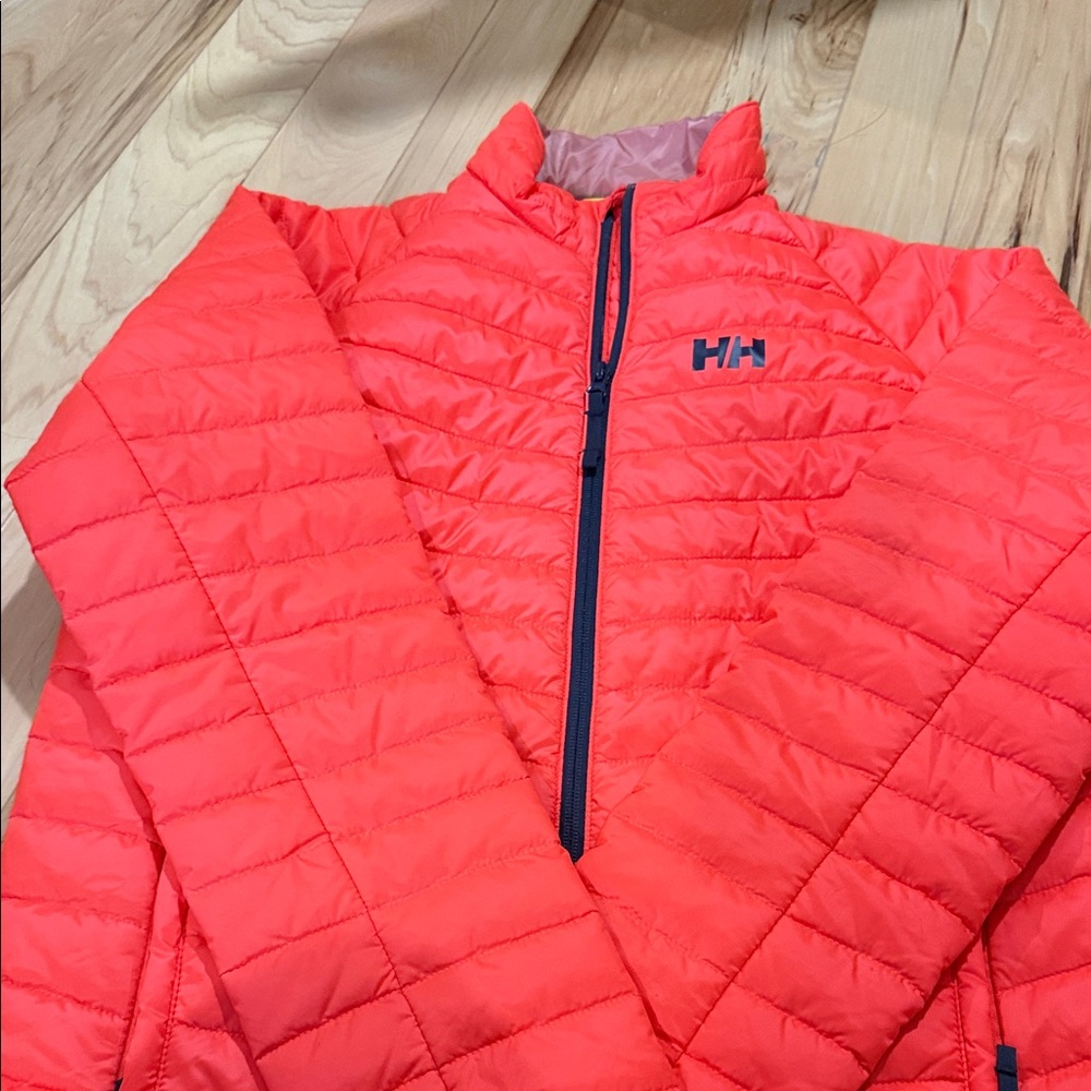 Helly Hansen Coral Pink Quilted Puffer Jacket